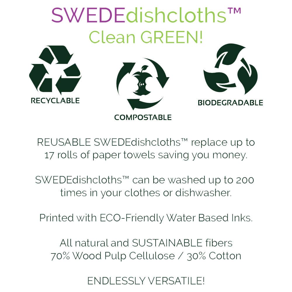 SWEDEdishcloths - Swedish Dishcloth Modern Flowers