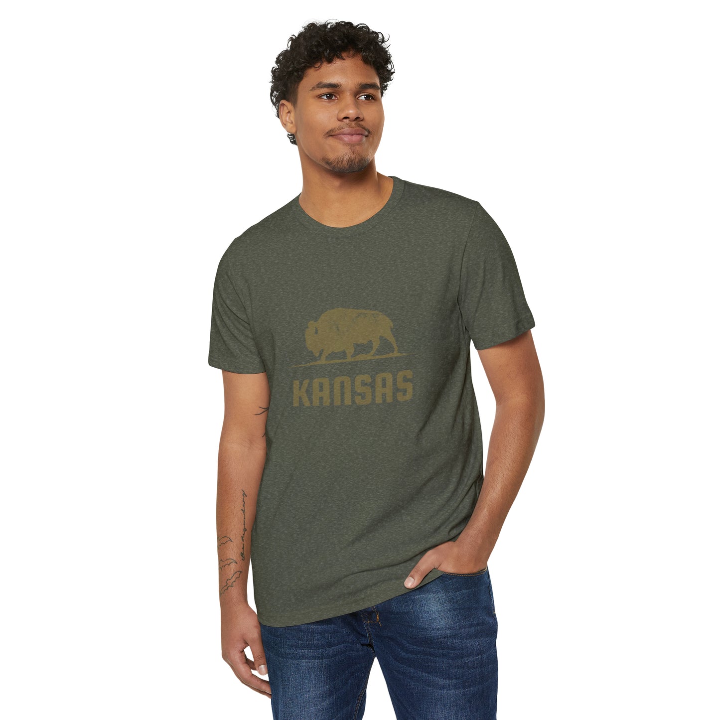 Purveyor - Kansas Buffalo Unisex Recycled Organic T-Shirt