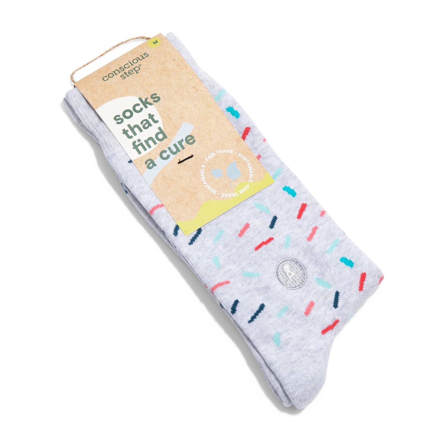 Conscious Step - Socks That Find a Cure (Gray Confetti)