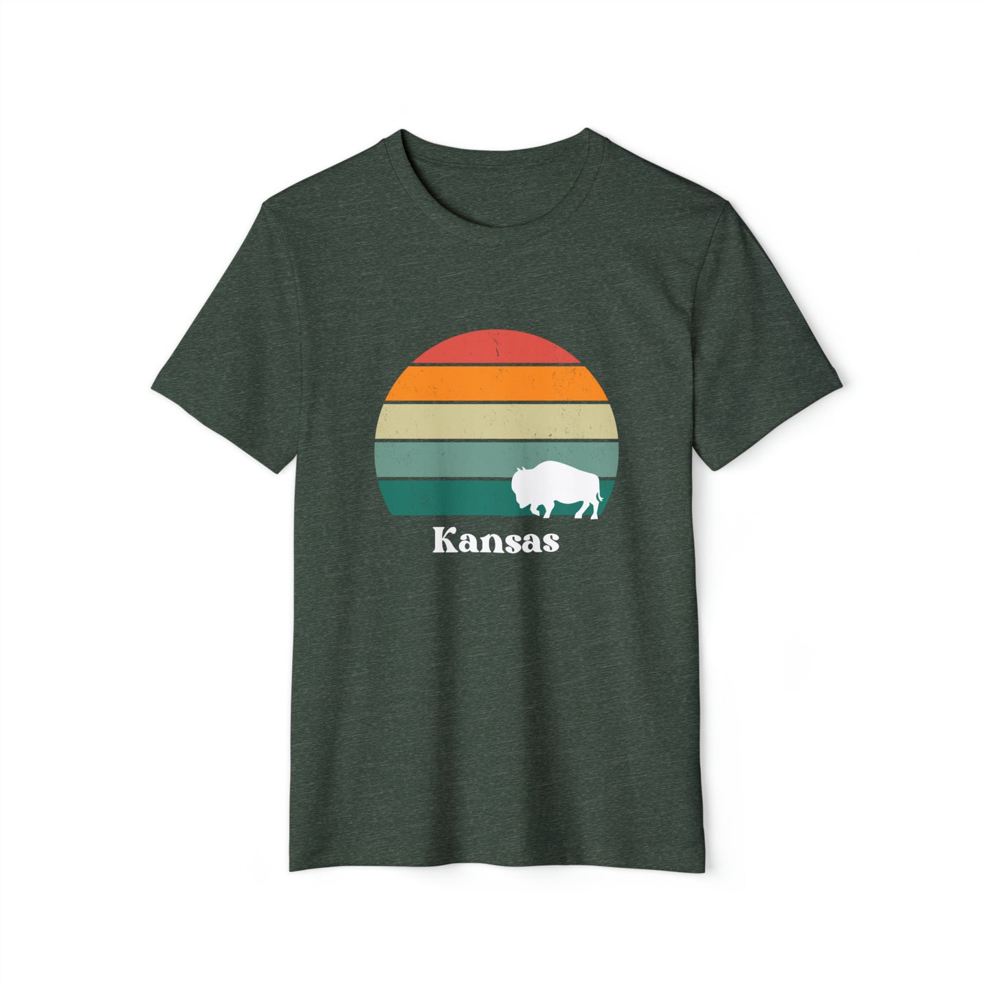 Purveyor - Kansas Retro Unisex Recycled Organic T-Shirt