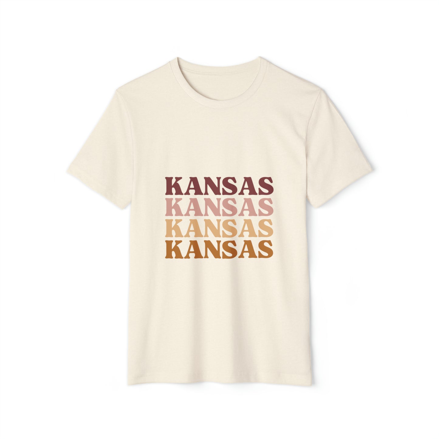 Purveyor - Colorful Bold Kansas Unisex Recycled Organic T-Shirt