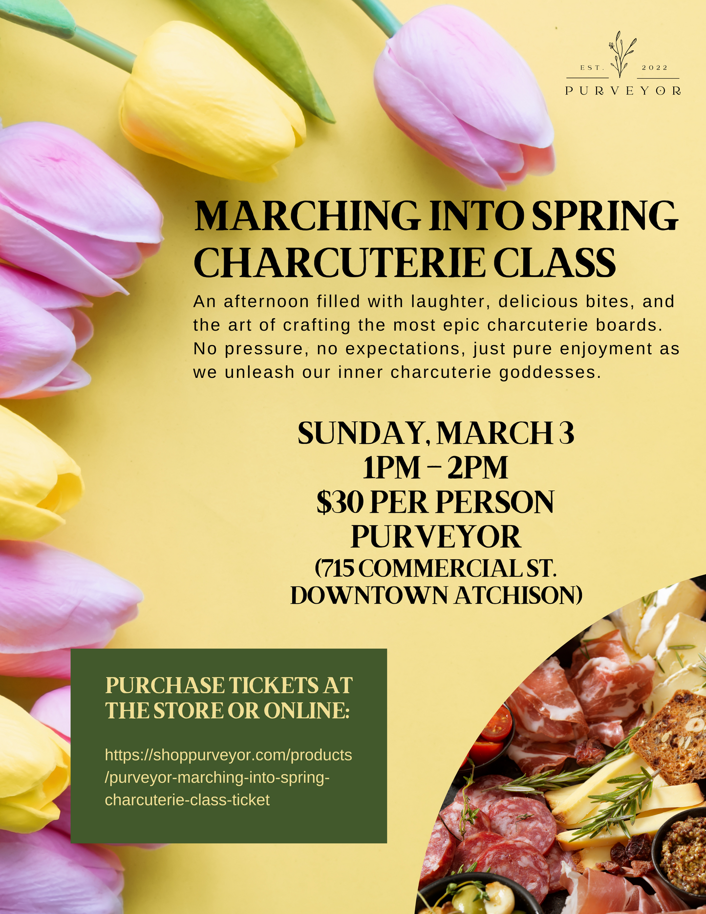 Purveyor - Marching Into Spring Charcuterie Class Ticket