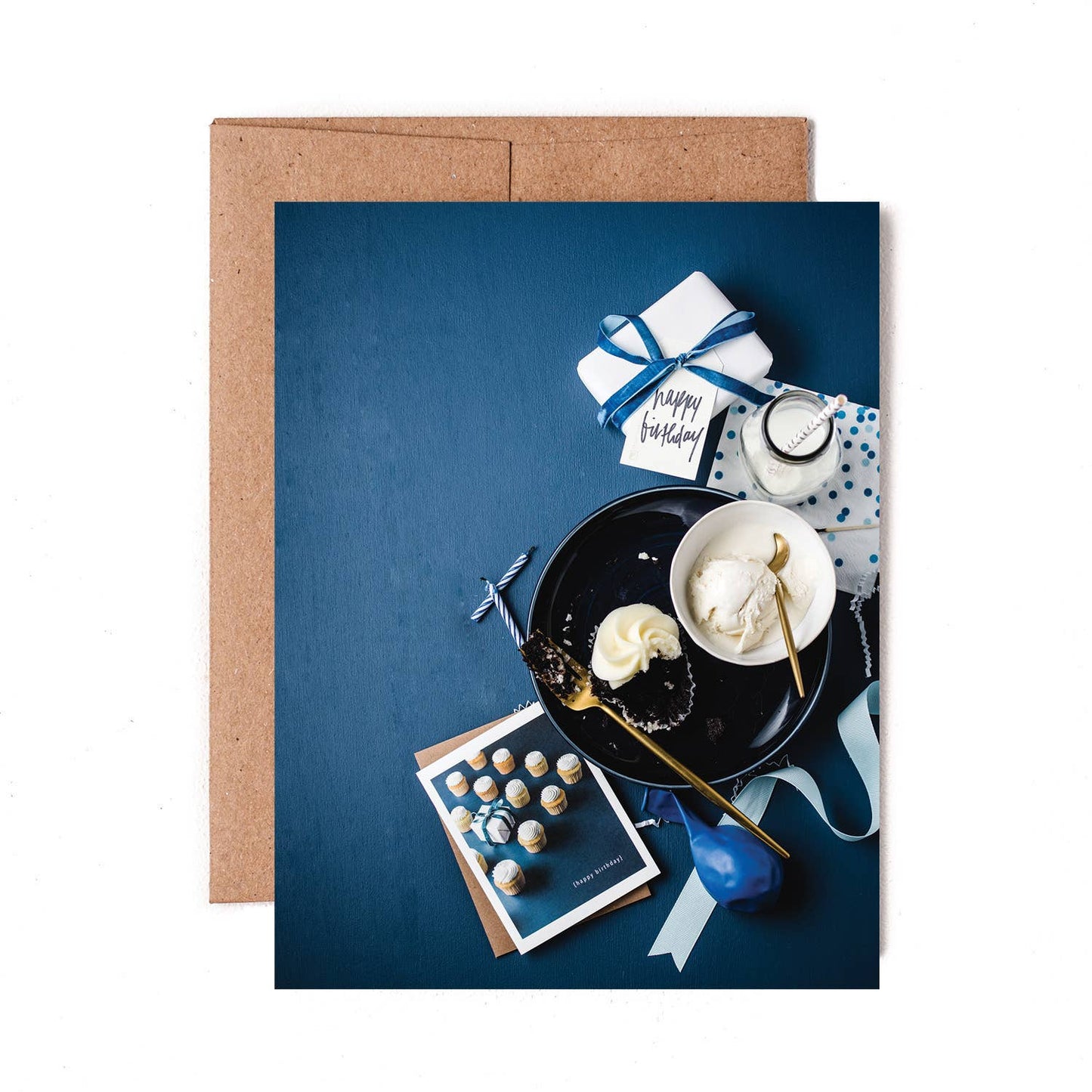 The Pen + Piper - Blue on Blue Birthday Card