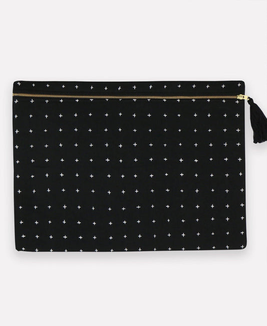 Anchal - Cross-Stitch Oversized Pouch Clutch