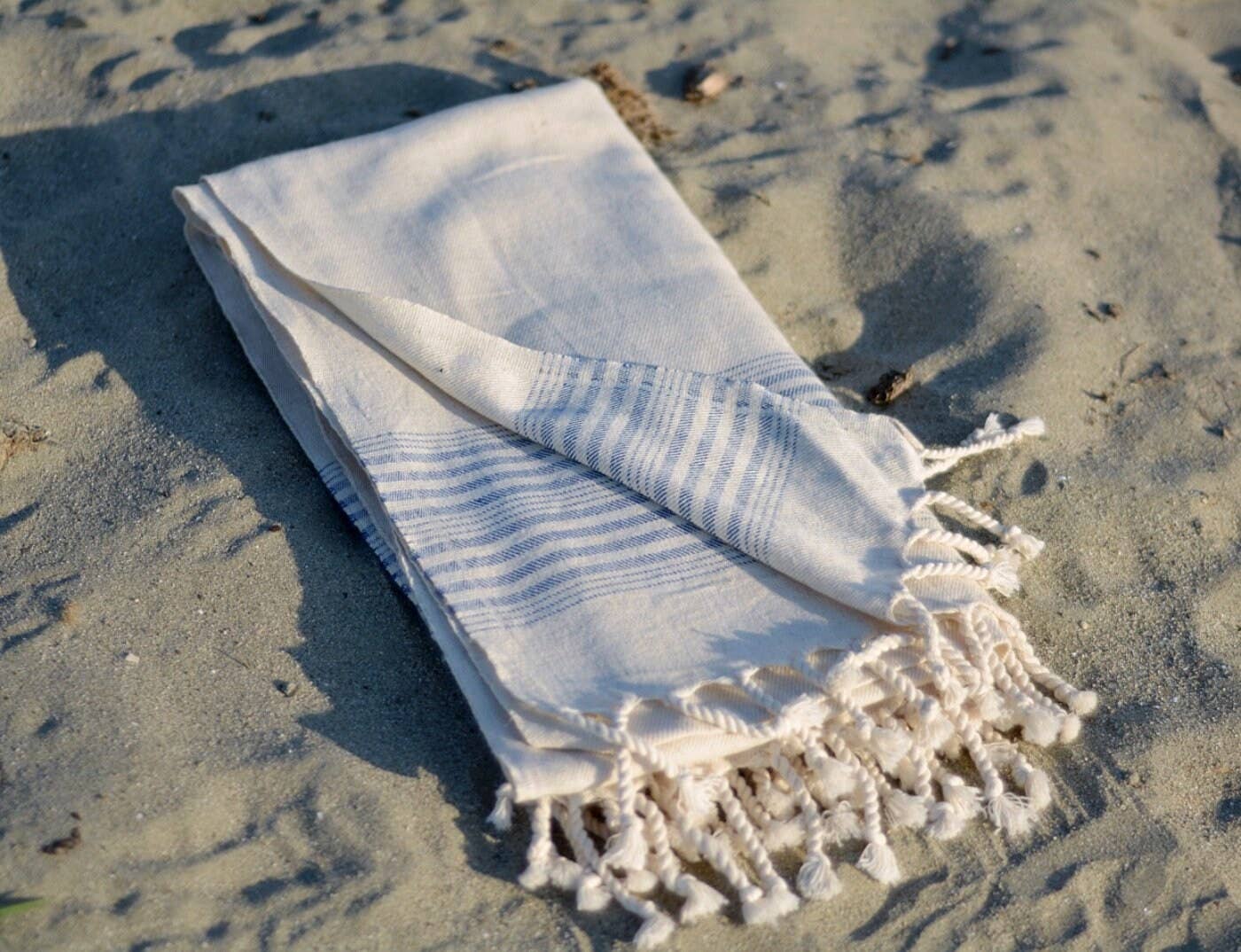 Buld&Co. - Linen Turkish Towel, Natural Hammam Towel, Peshtemal