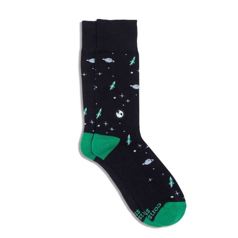 Conscious Step - Discovery Socks that Protect Our Planet (Black Galaxy)