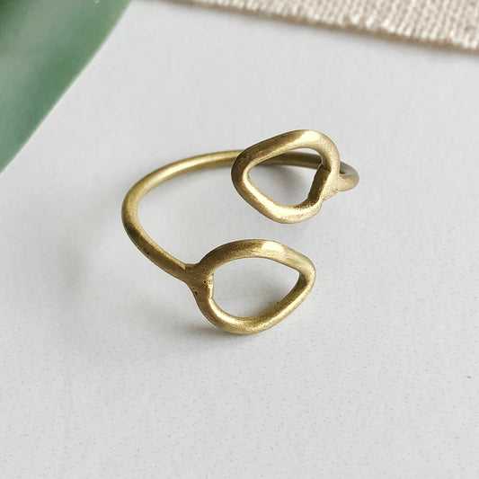 WorldFinds - Layered Leaf Ring - Gold