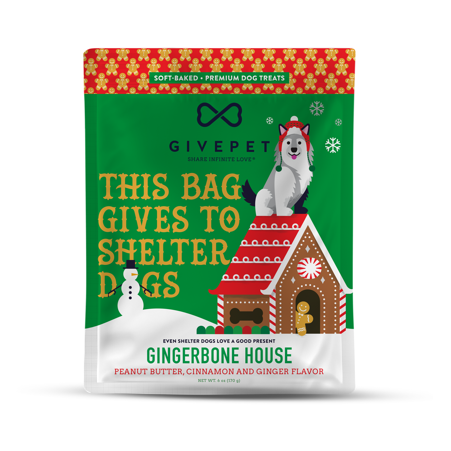 GivePet - Gingerbone House Christmas Dog Treats
