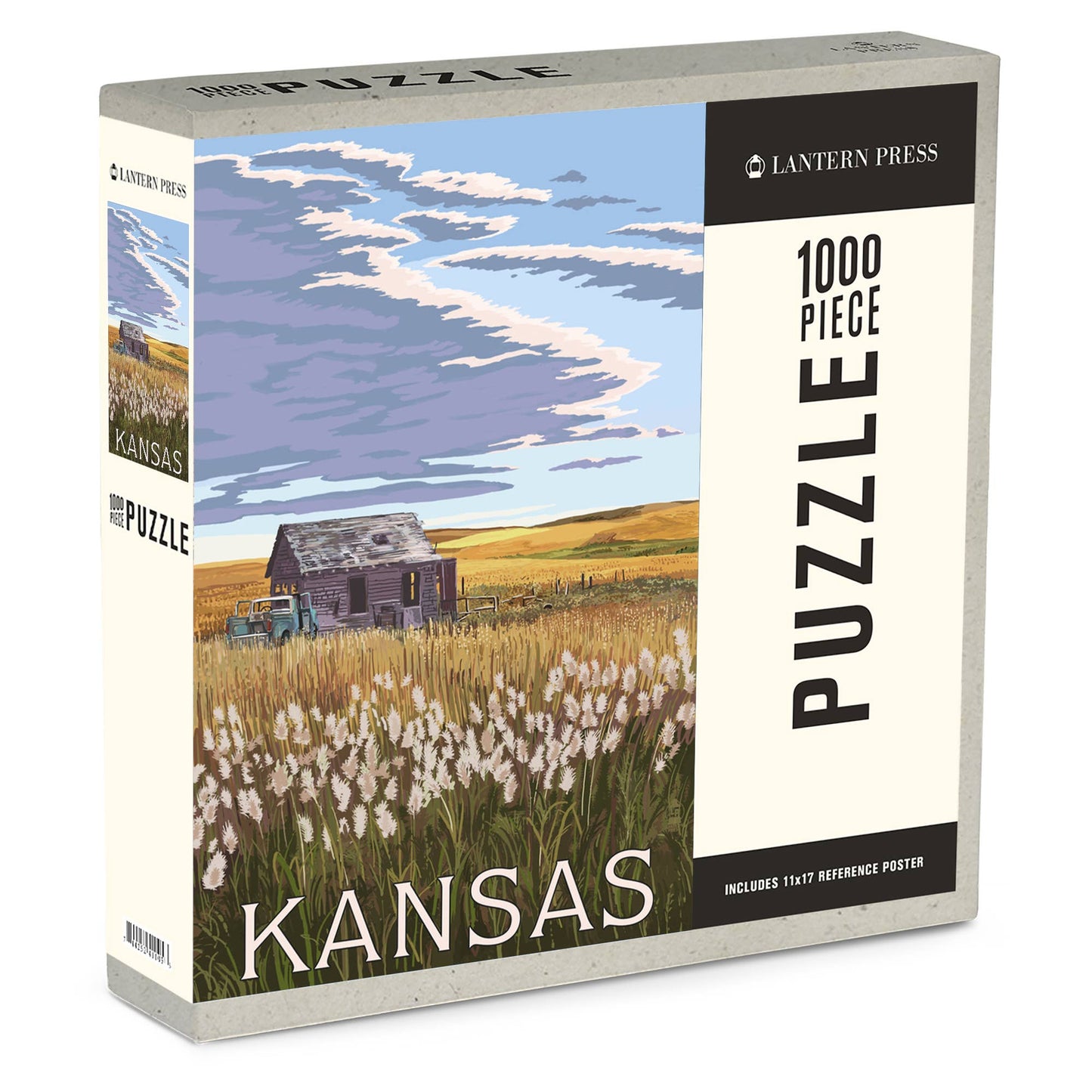 Lantern Press - Kansas, Wheat Fields & Homestead Puzzle