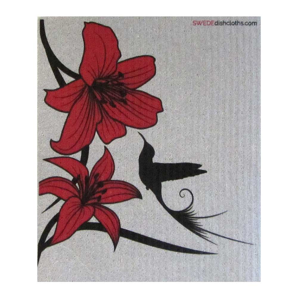 SWEDEdishcloths - Swedish Dishcloth Lily Hummingbird