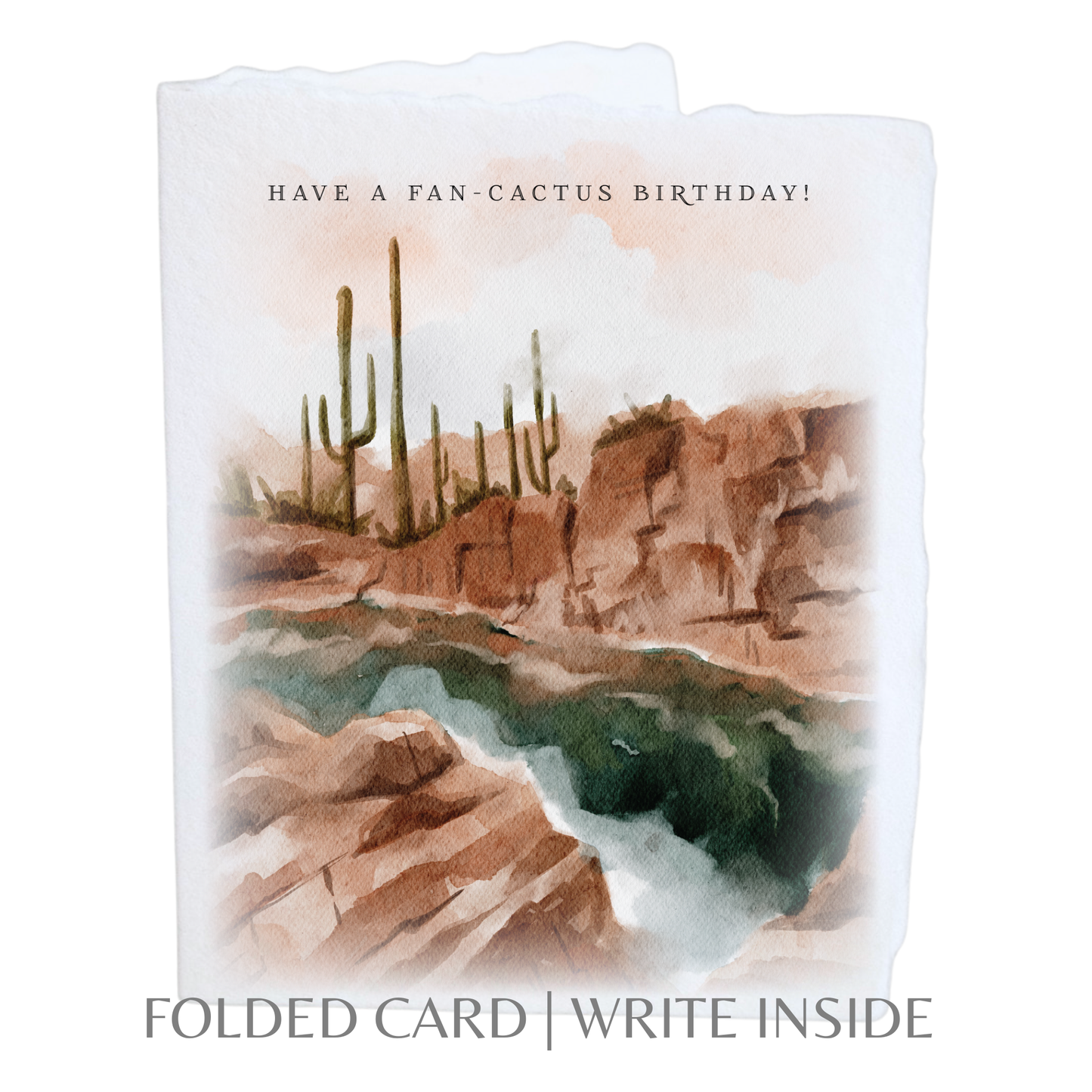 Paper Baristas - Fan-Cactus Birthday | Eco-Friendly Fair Trade Greeting Card