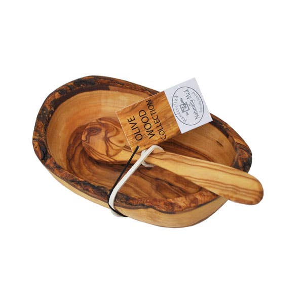 Naturally Med Inc. - Olive Wood Natural Bowl and Spoon Gift Set