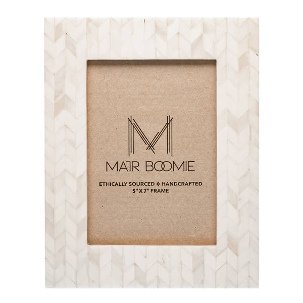 Matr Boomie Fair Trade - Artemis Carved Bone Natural Picture Frame