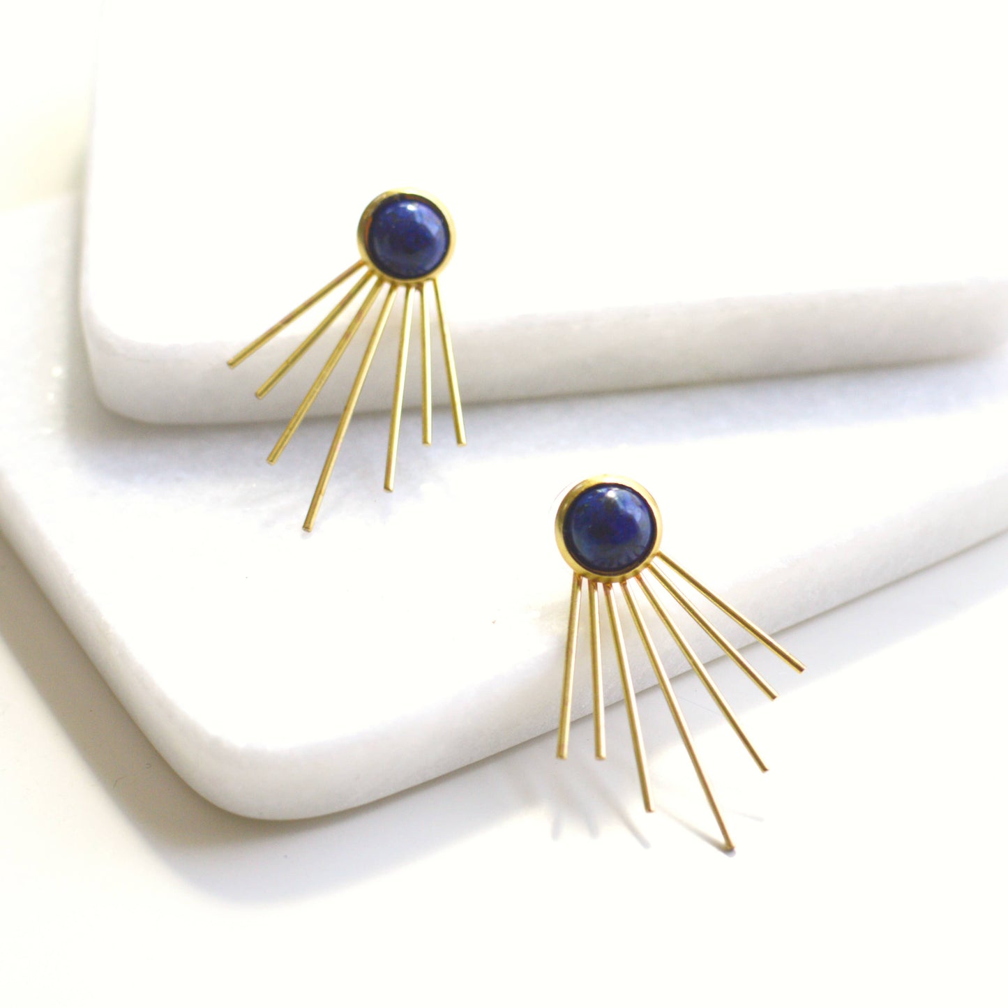 Ker-ij Jewelry - Judy Jacket Earrings: Lapis Lazuli