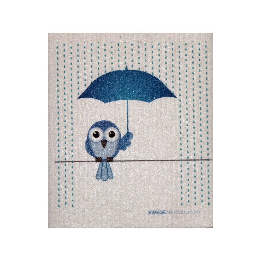 SWEDEdishcloths - Swedish Dishcloth Bluebird in Rain