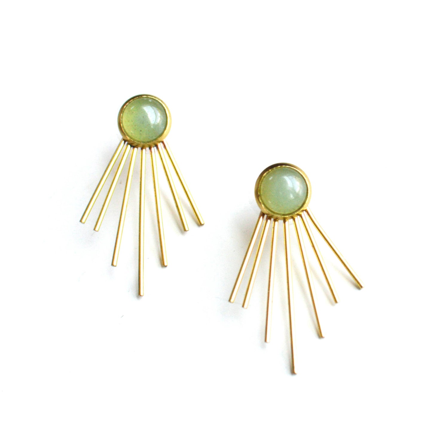 Ker-ij Jewelry - Judy Jacket Earrings: Green Aventurine